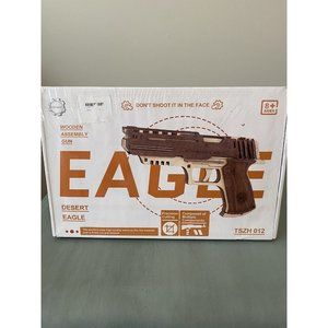 3D Wooden Assembly Gun Model Desert Eagle Toy Rubber Band Mechanical Model (NEW)
